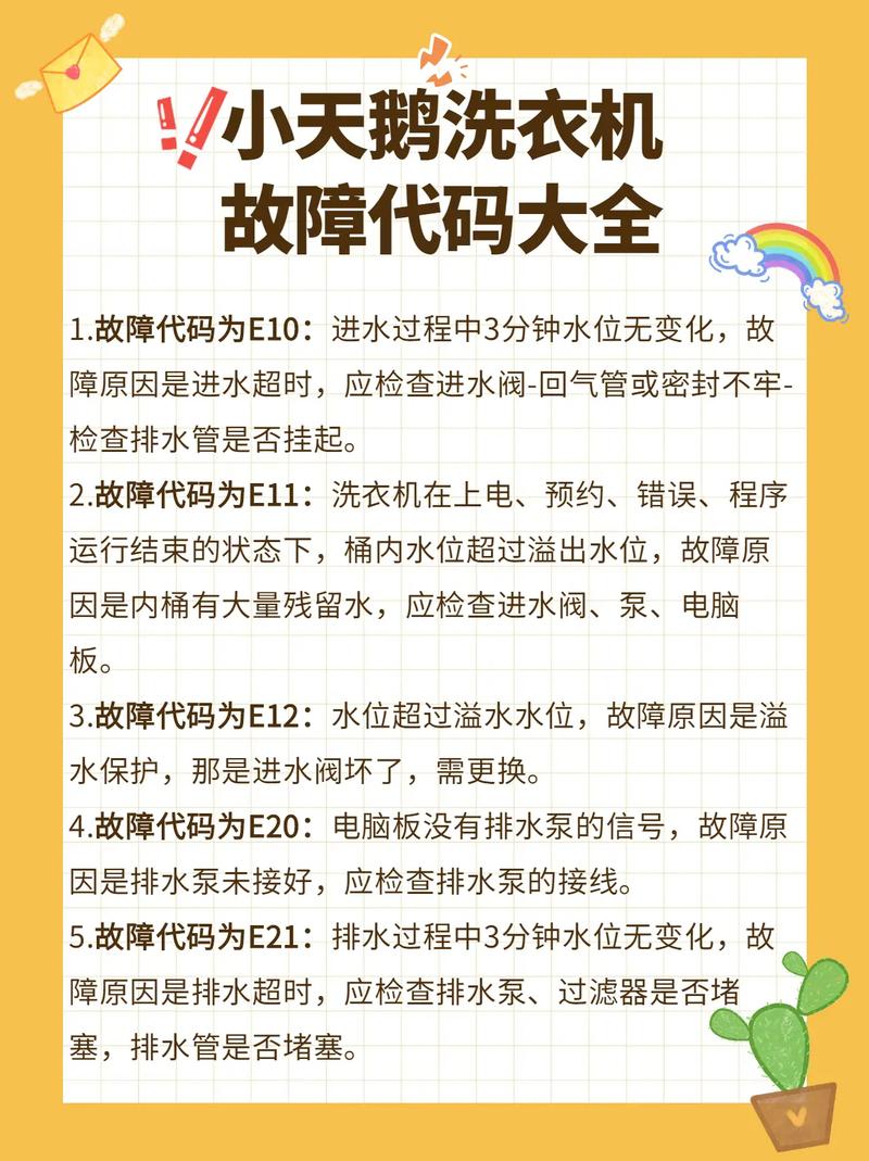 您的小天鹅全自动洗衣机显示E21故障码了吗？